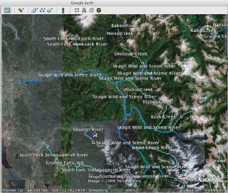 Image for Eligible Wild and Scenic Rivers in Google Earth