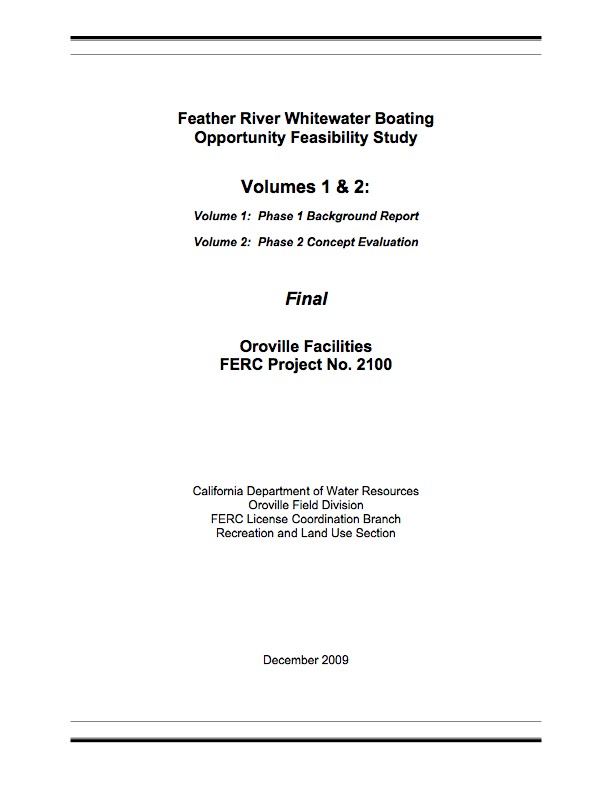 Image for DWR Releases Oroville Whitewater Park Feasibility Study (CA)