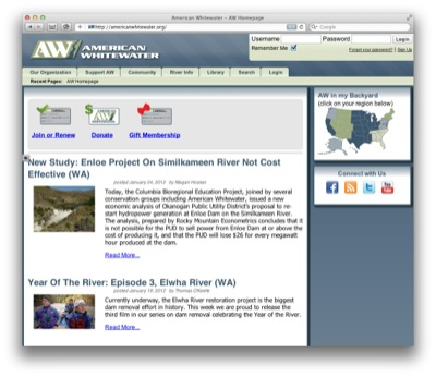 Image for American Whitewater Website RFP