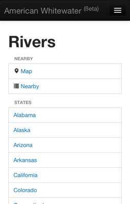 Image for Mobile Version of AW's River Data Available