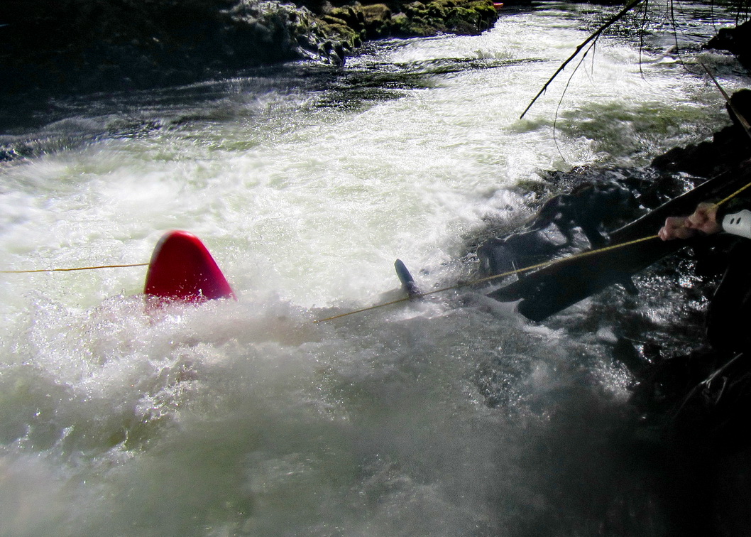 Image for Kayaker Pinned on White Salmon Strainer: April 12, 2015