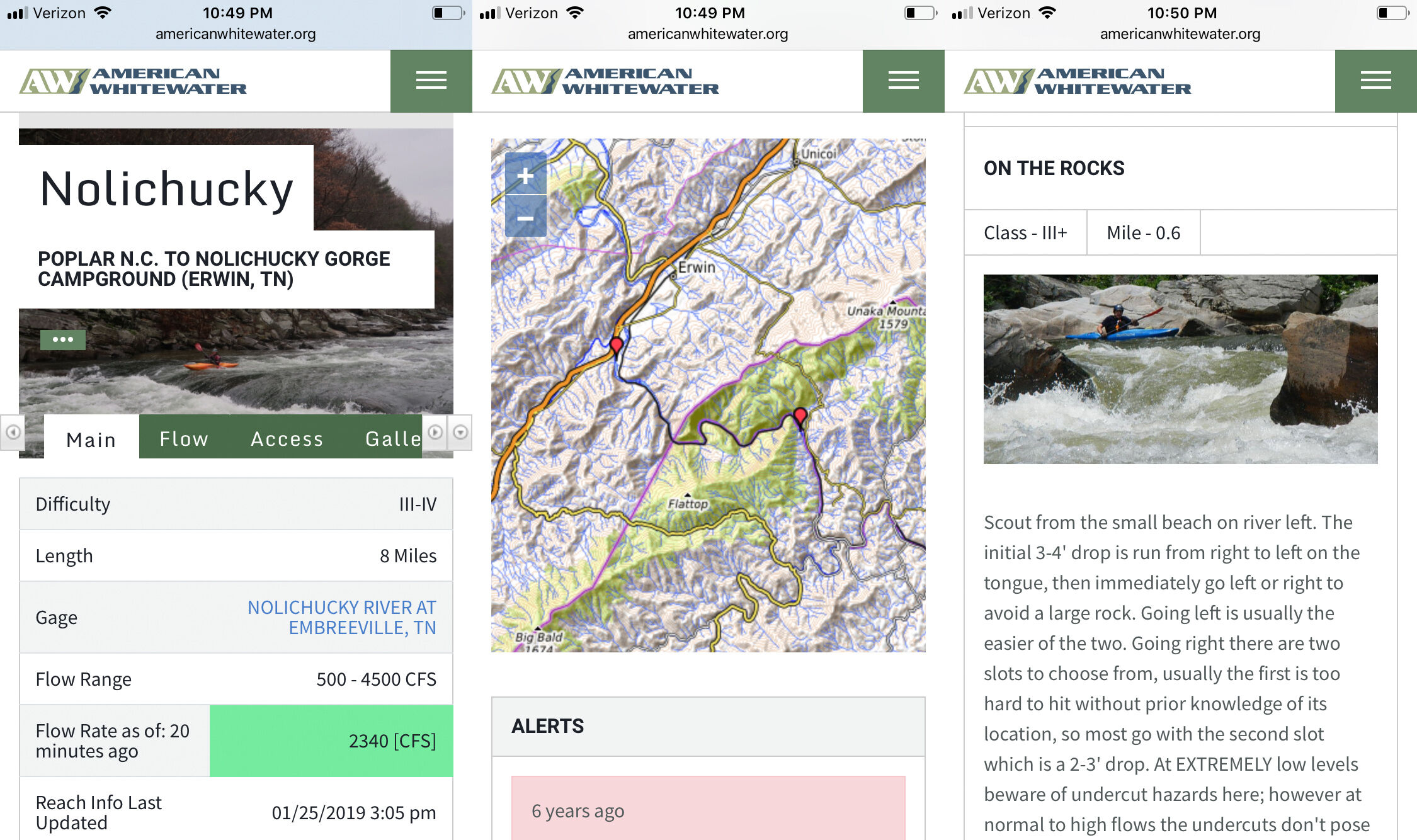 Image for New American Whitewater Website Update