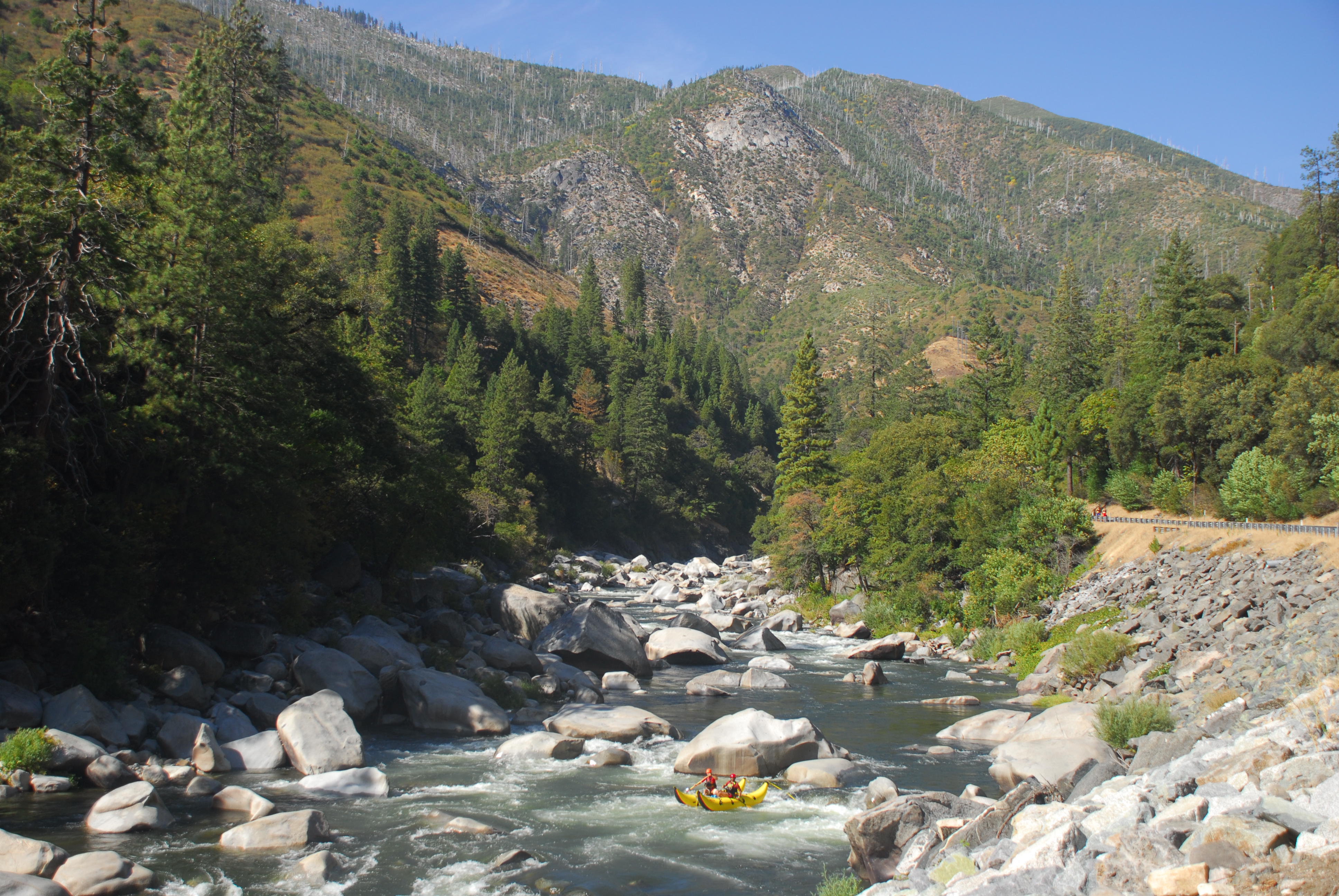 View looking upstream on the Tobin reach of the North Fork Feather River in California.
