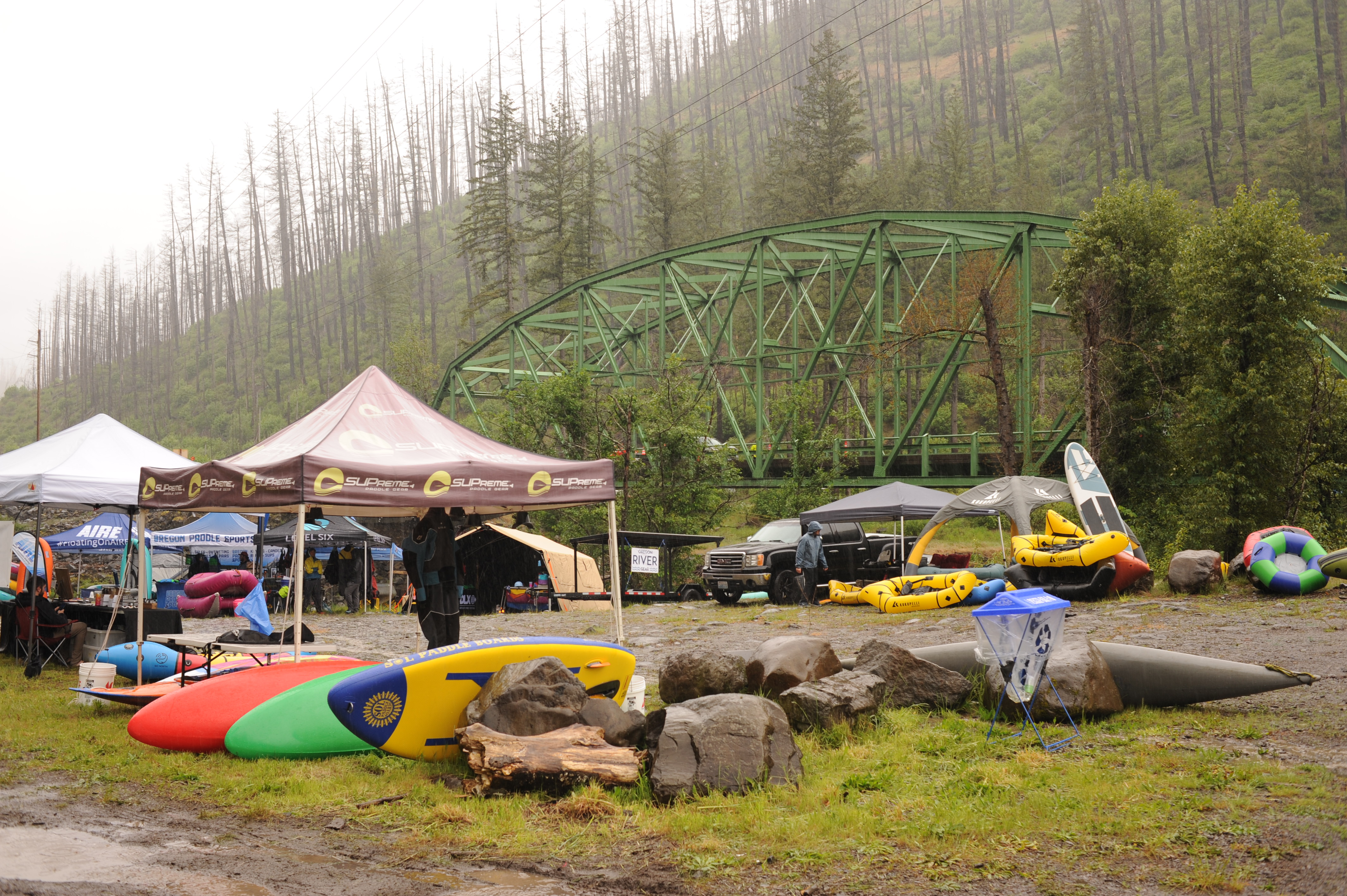 Upper Clackamas Whitewater Festival site at Carter Bridge.