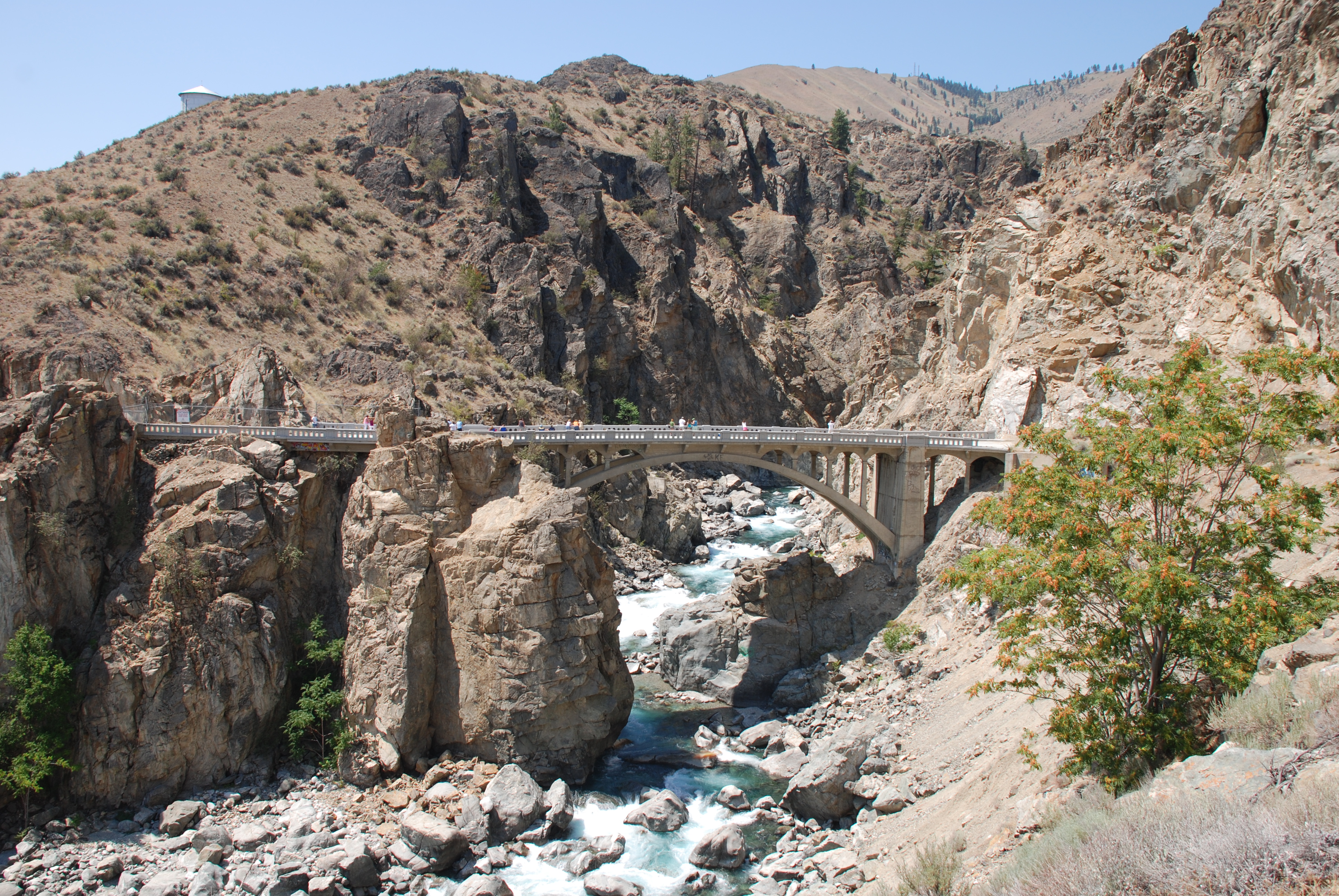 View looking upstream at the Chelan Gorge