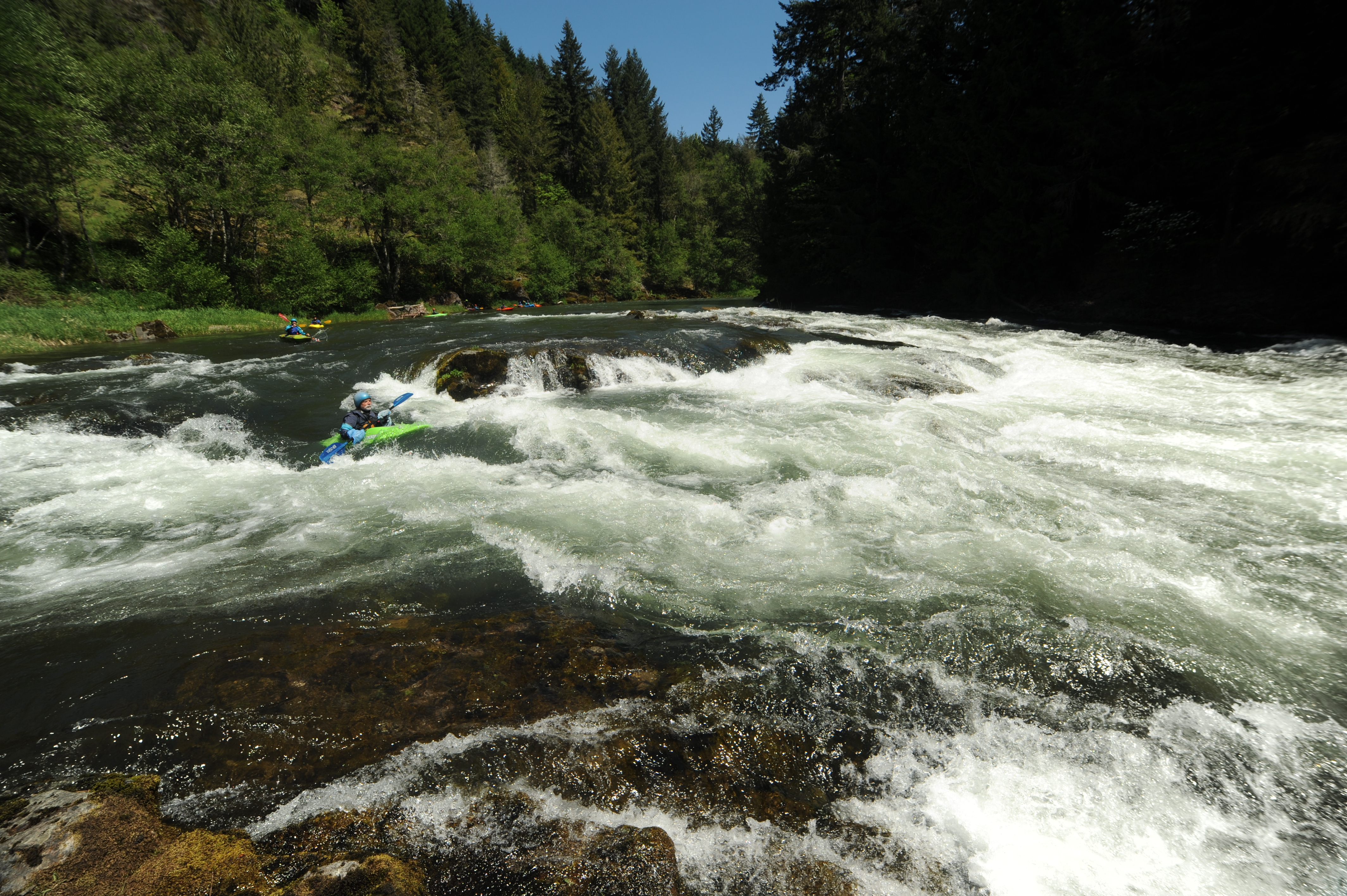 Kayaking on the Cispus River.