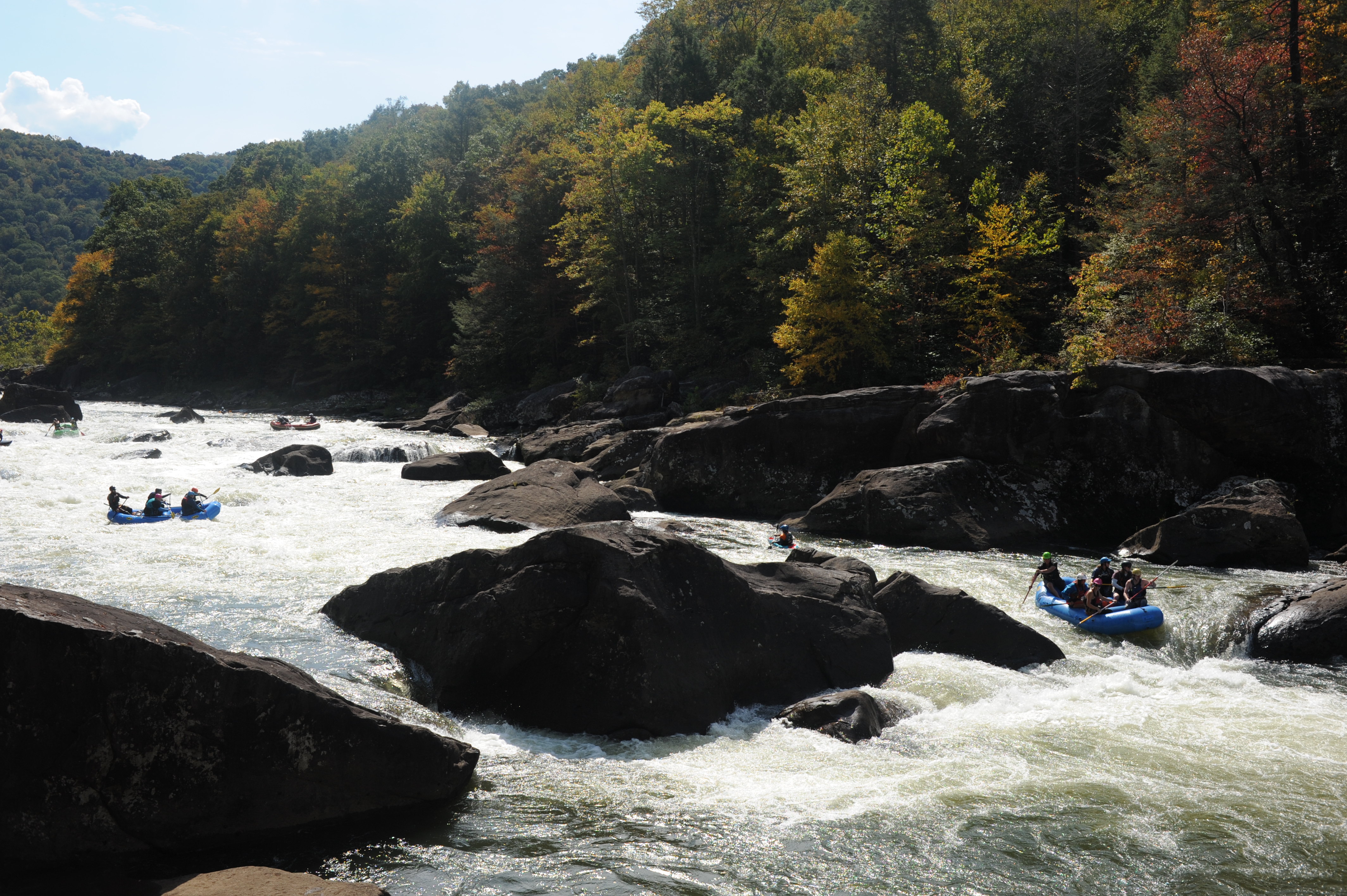 Rafting on the Upper Gauley River at Tumblehome