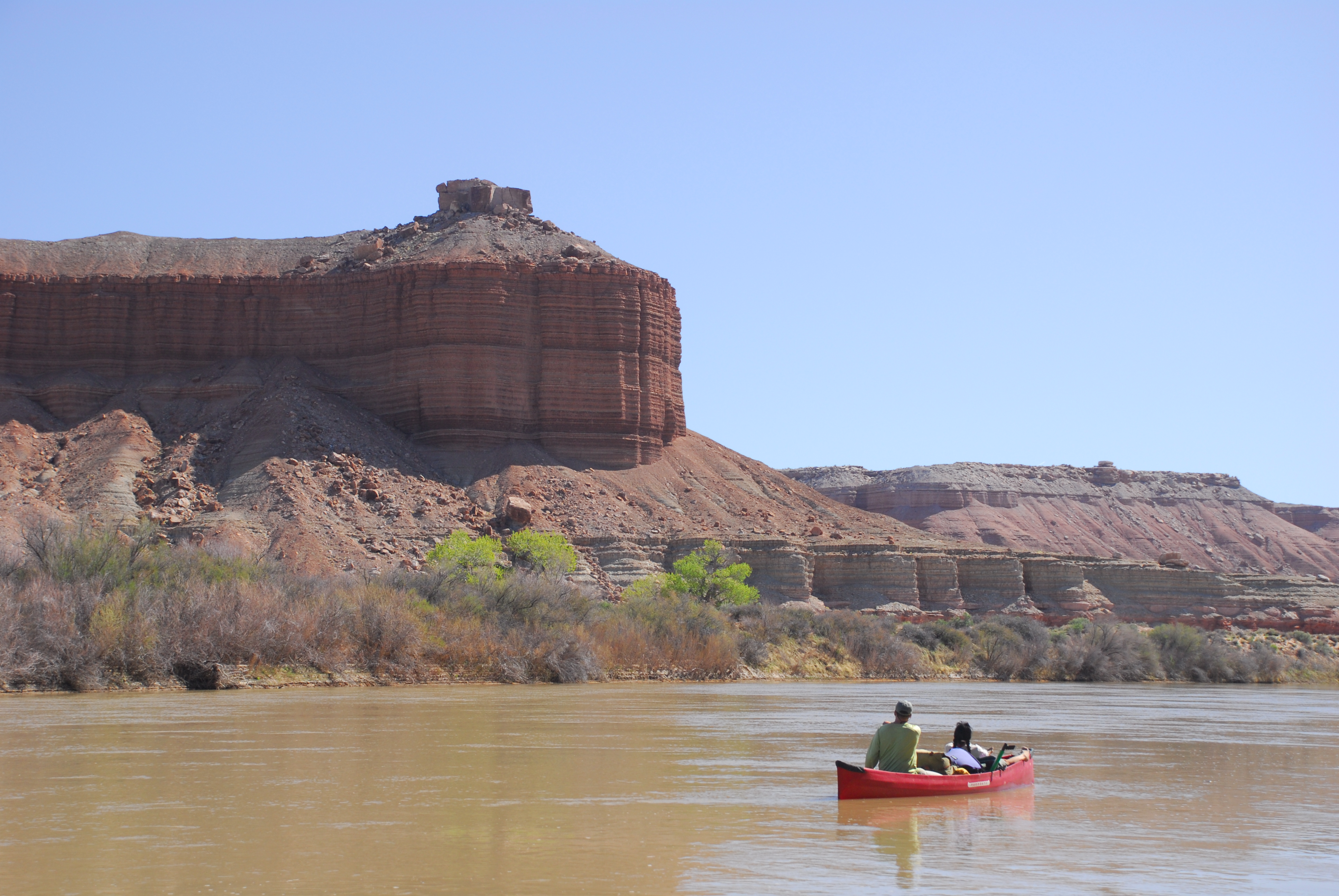 Canoe on the Green River in Utah.