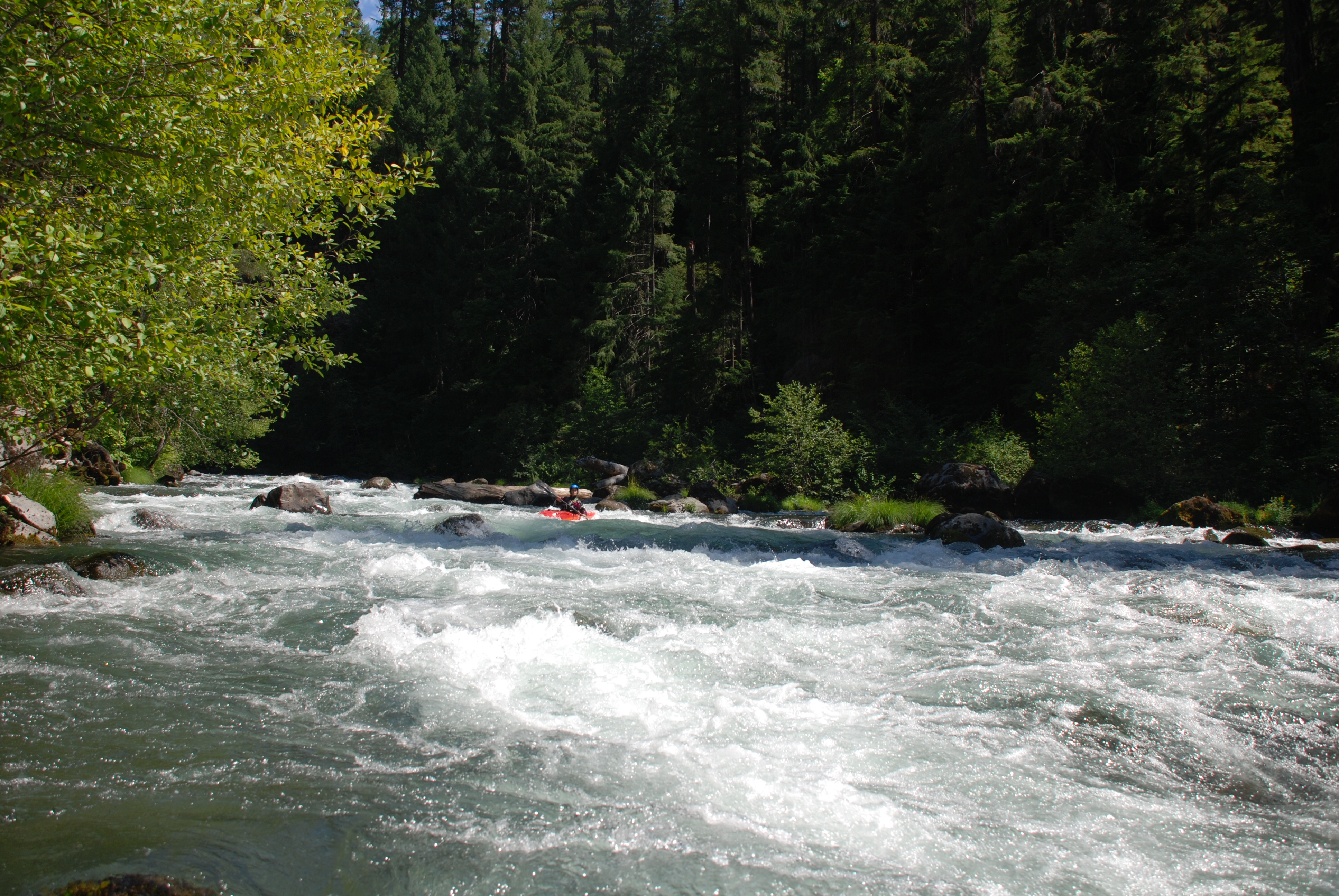 Kayaker on the North Fork Rogue River.