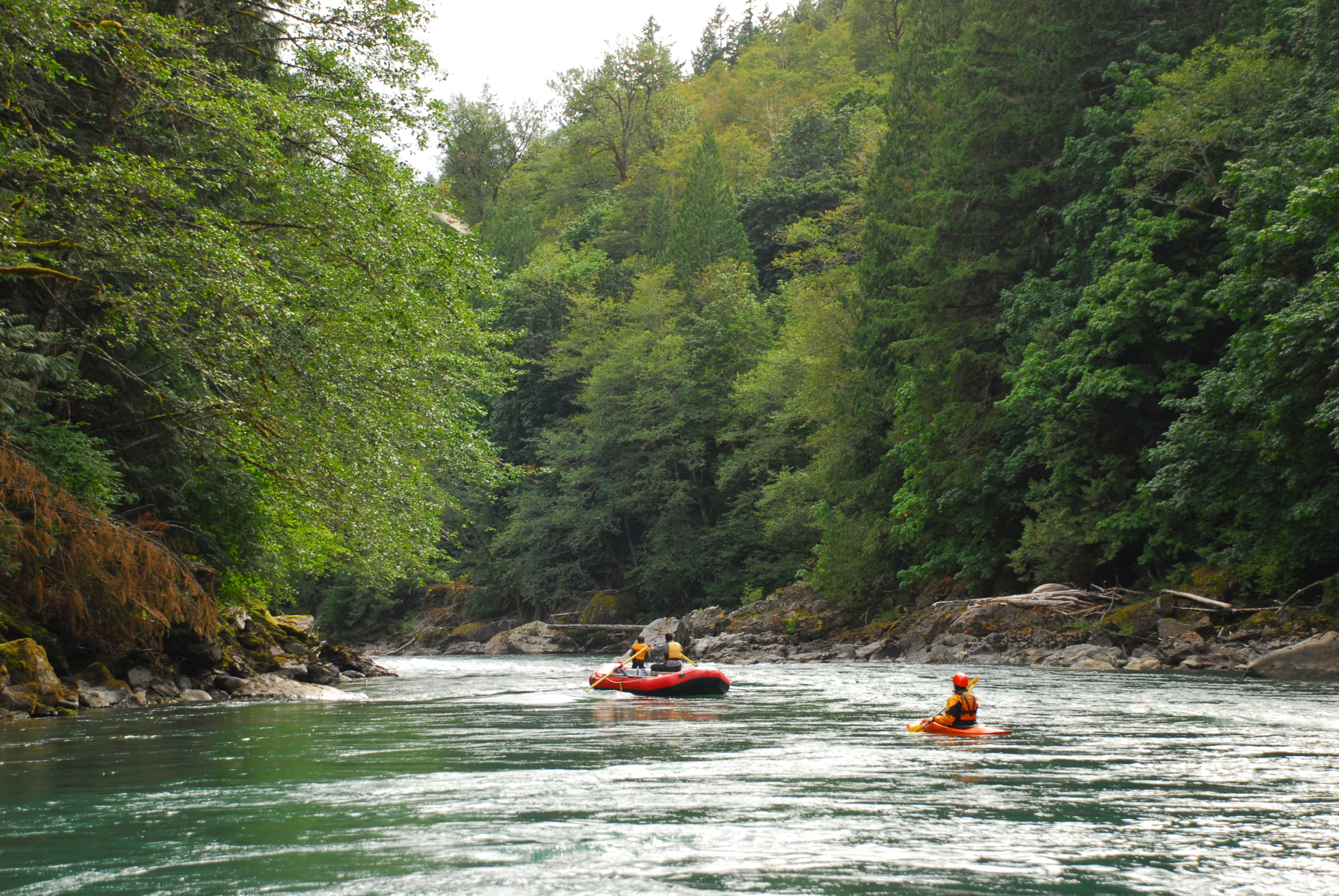 Rafting on the Skagit River.