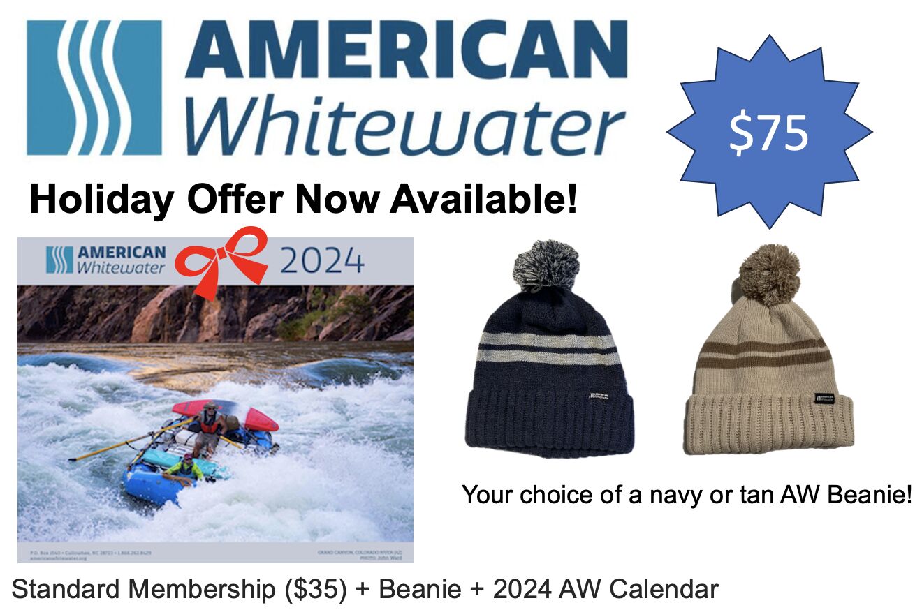 Image for American Whitewater Holiday Offer Now Available!